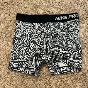 Zebra print Size small Nike pro shorts.